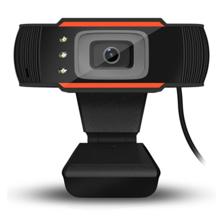 A870C3 480P Webcam USB-Stecker Computer-Webkamera mit schallabsorbierendem Mikrofon & 3 LEDs, Kabellänge: 1,4m, A870C3 (Orange)
