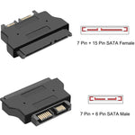 SATA 22-Pin Buchse zu SLIMLINE SATA 13-Pin Stecker Adapter, SATA 22-Pin Buchse zu SATA 13-Pin