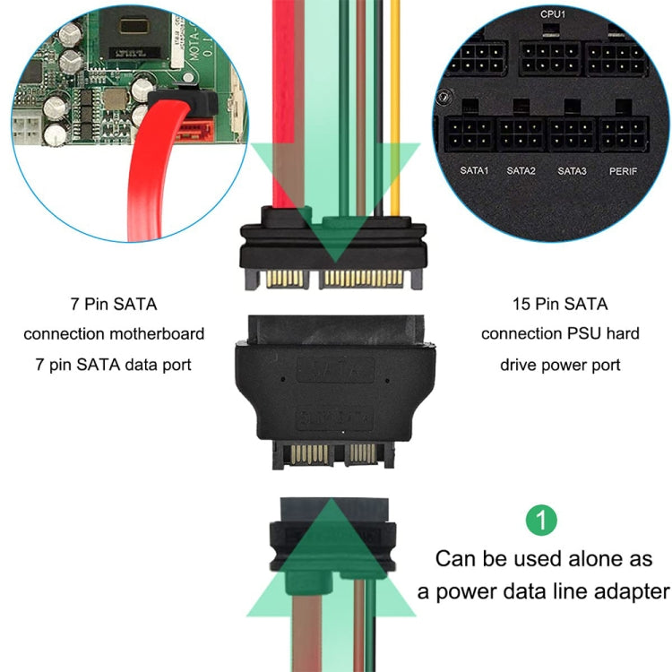 SATA 22-Pin Buchse zu SLIMLINE SATA 13-Pin Stecker Adapter, SATA 22-Pin Buchse zu SATA 13-Pin
