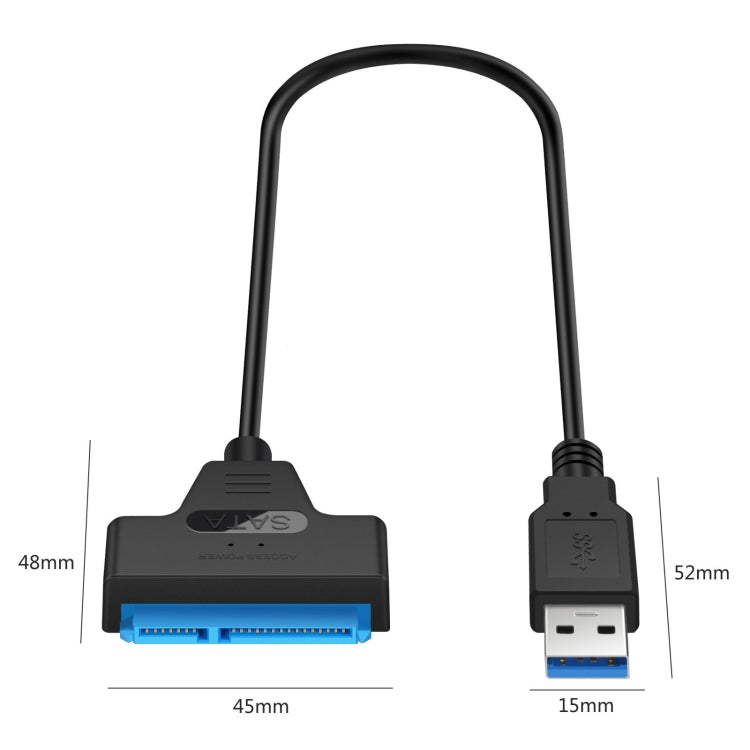 Professioneller SATA-zu-USB 3.0 Kabeladapter 2,5 Zoll SSD-Festplatten-Erweiterungsanschluss, 2,5 Zoll
