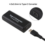 DC 4,5 x 3,0mm Strombuchse Weiblich zu USB-C / Typ C Weiblich Stromanschlussadapter mit 15cm USB-C / Typ C Kabel, 4,5x3,0mm