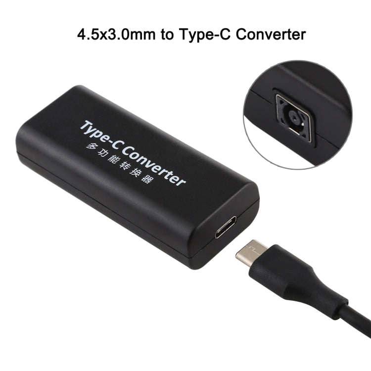 DC 4,5 x 3,0mm Strombuchse Weiblich zu USB-C / Typ C Weiblich Stromanschlussadapter mit 15cm USB-C / Typ C Kabel, 4,5x3,0mm