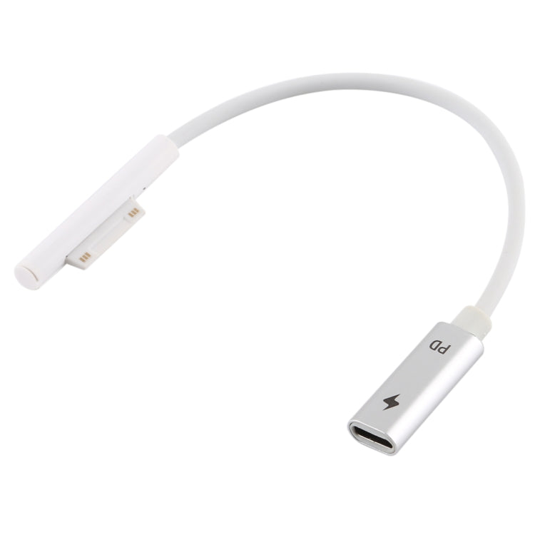 USB-C / Typ-C Weiblich zu 6-polig Männlich Laptop PD Schnellladekabel für Microsoft Surface Pro 9 / 8 / 7 / 6 / 5 / 4 / 3, Kabellänge: 0,2m, Pro 9 / 8 / 7 / 6 / 5 / 4 / 3 zu USB-C / Typ-C Weiblich Schwarz