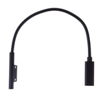 USB-C / Typ-C Weiblich zu 6-polig Männlich Laptop PD Schnellladekabel für Microsoft Surface Pro 9 / 8 / 7 / 6 / 5 / 4 / 3, Kabellänge: 0,2m, Pro 9 / 8 / 7 / 6 / 5 / 4 / 3 zu USB-C / Typ-C Weiblich Schwarz