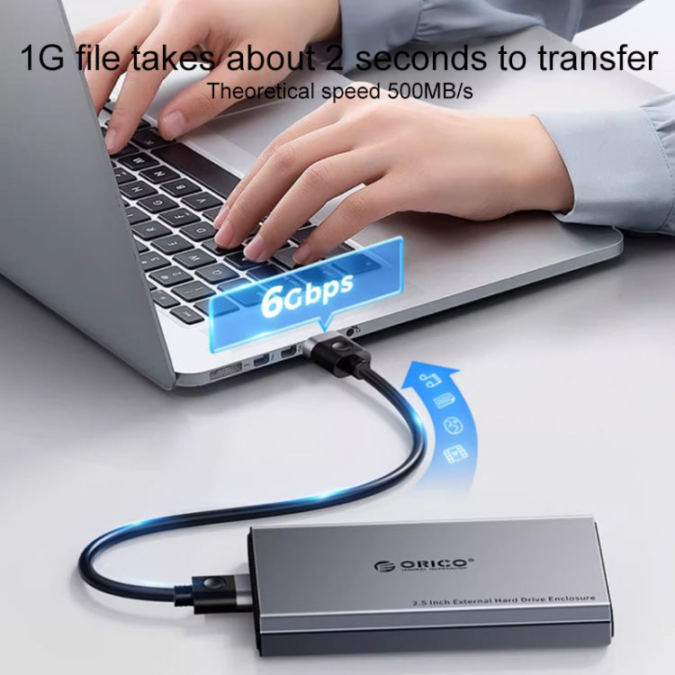 ORICO DD25 C3 2,5 Zoll Typ-C zu Typ-C und USB Mechanisches SSD-Gehäuse, Unterstützte Kapazität: 6TB