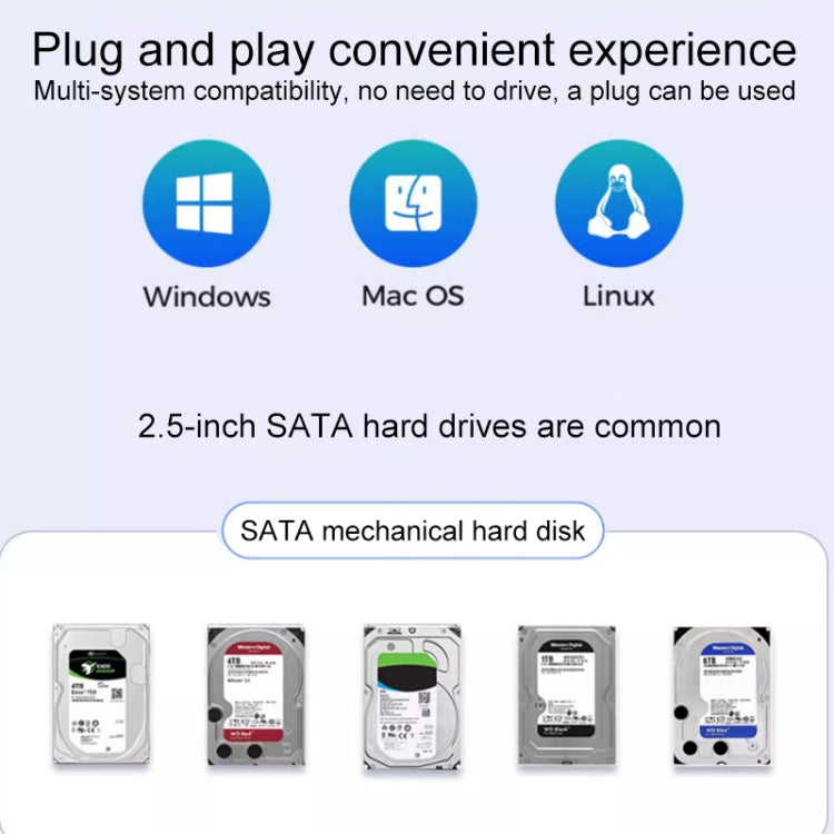 ORICO DD25 C3 2,5 Zoll Typ-C zu Typ-C und USB Mechanisches SSD-Gehäuse, Unterstützte Kapazität: 6TB