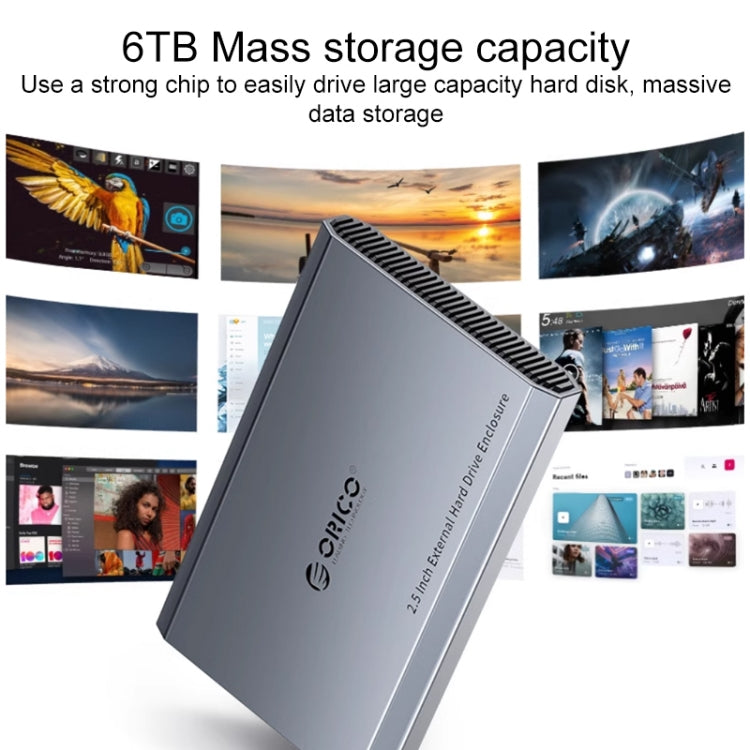 ORICO DD25 C3 2,5 Zoll Typ-C zu Typ-C und USB Mechanisches SSD-Gehäuse, Unterstützte Kapazität: 6TB