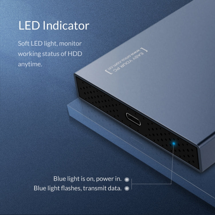ORICO DD25 C3 2,5 Zoll Typ-C zu Typ-C und USB Mechanisches SSD-Gehäuse, Unterstützte Kapazität: 6TB
