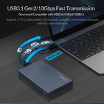 ORICO DD25 C3 2,5 Zoll Typ-C zu Typ-C und USB Mechanisches SSD-Gehäuse, Unterstützte Kapazität: 6TB