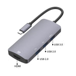 UC912 4 in 1 4K 30Hz USB 3.0 + 2 x USB 2.0 zu USB-C / Typ-C Multifunktionaler HUB Adapter, UC912 USB 3.0 + 2 x USB 2.0