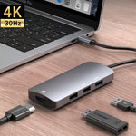 UC912 4 in 1 4K 30Hz USB 3.0 + 2 x USB 2.0 zu USB-C / Typ-C Multifunktionaler HUB Adapter, UC912 USB 3.0 + 2 x USB 2.0