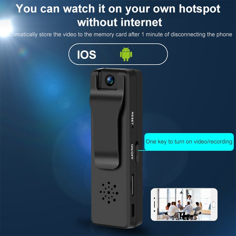 RD03 1080P HD WiFi Überwachungskamera Recorder-Stift mit Clip, RD03