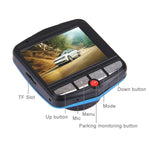 VGA 480P Auto Camcorder DVR Fahrtenschreiber Digitale Videokamera Diktiergerät mit 2,4 Zoll LCD-Bildschirm, unterstützt 32GB Micro TF Karte & Infrarot-Nachtsichtfunktion (Schwarz + Blau), 2,4 Zoll LCD