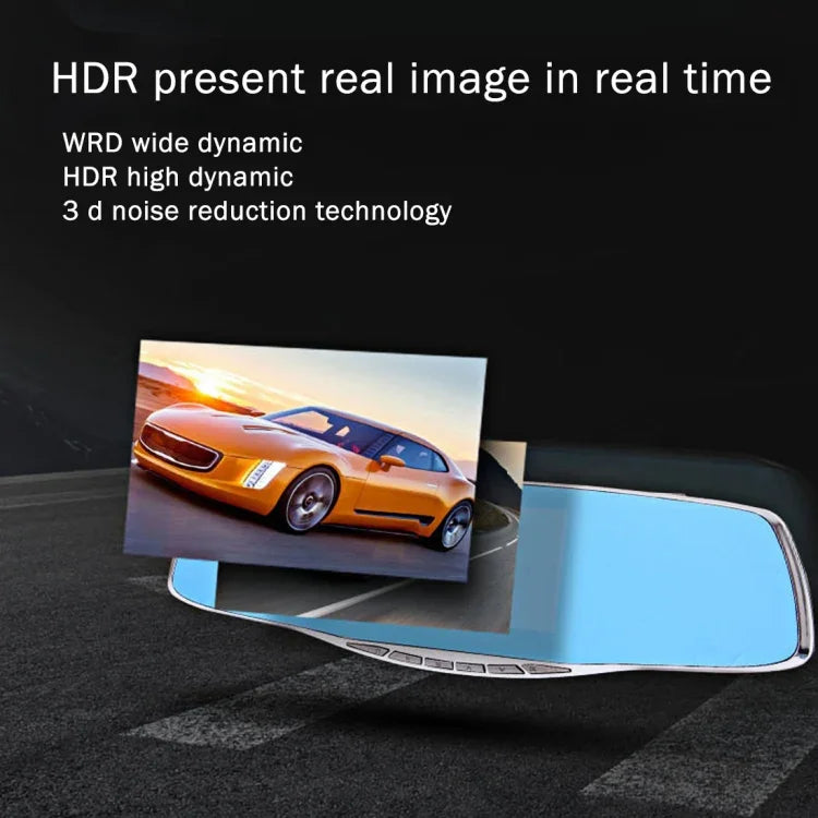 G835 HD 1080P 4,3 Zoll Bildschirm Rückspiegel Fahrtenrecorder, Generalplus 2248, 2 Kameras 170 Grad Weitwinkel, unterstützt HDR-Aufnahme / Bewegungserkennungsfunktion, G835