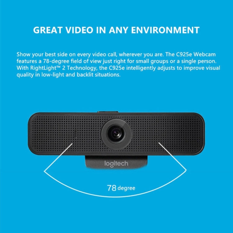 Logitech C925E 1080p HD Webcam mit integriertem Sicherheitsdeckel