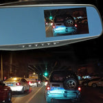 Linke Bildschirm-Rückspiegel-Fahrzeug-DVR, Allwinner-Programme, 2 x Kameras 1080P HD 140-Grad-Weitwinkelansicht, unterstützt GPS-Anschluss/Bewegungserkennung/Nachtsicht/TF-Karte/G-Sensor, Rückspiegel-Fahrzeug-DVR