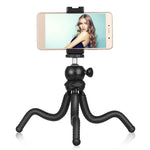 PULUZ Mini-Oktopus-Stativhalterung mit Kugelkopf, Handyklemme, Stativadapter und langer Schraube für Spiegelreflexkameras, GoPro und Smartphones. Größe: 25 cm x 4,5 cm.