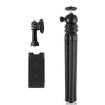 PULUZ Mini-Oktopus-Stativhalterung mit Kugelkopf, Handyklemme, Stativadapter und langer Schraube für Spiegelreflexkameras, GoPro und Smartphones. Größe: 30 cm x 5 cm, 30 cm Stativ + Handyklemme