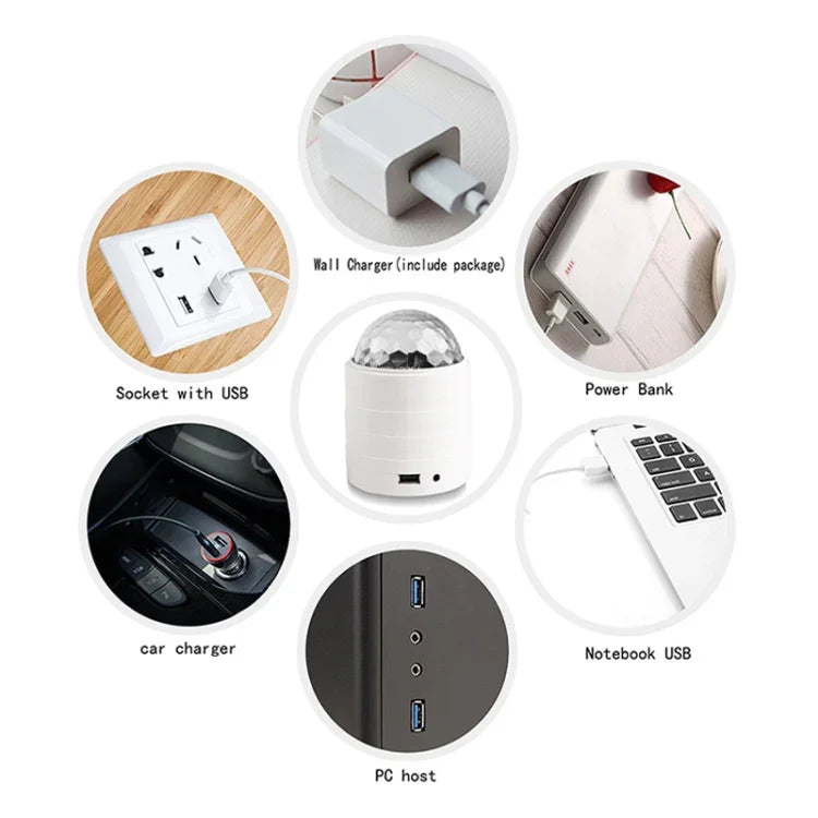 USB Bluetooth Kristall Magische Kugel Bühnenlicht mit Fernbedienung