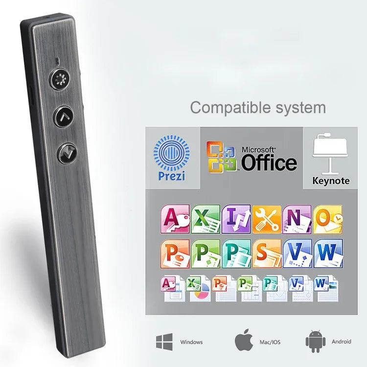 PR-20 Kabelloser Presenter PowerPoint PPT Clicker Präsentationsfernbedienung Stift Laserpointer Flip Pen mit Air-Mouse-Funktion, Laserpointer Flip Pen