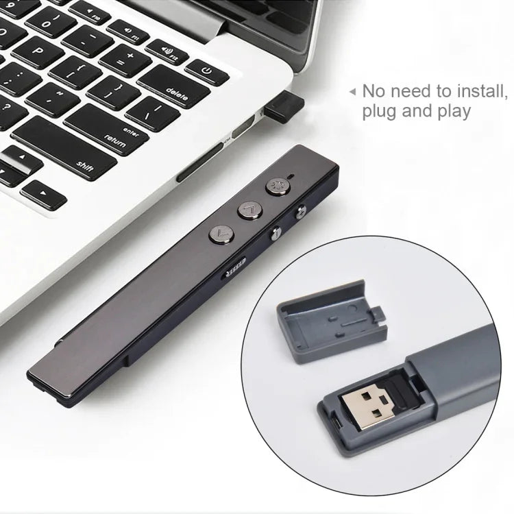 PR-20 Kabelloser Presenter PowerPoint PPT Clicker Präsentationsfernbedienung Stift Laserpointer Flip Pen mit Air-Mouse-Funktion, Laserpointer Flip Pen