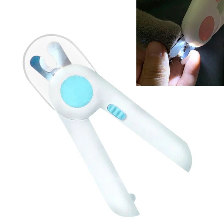 LED-Krallenschere für Katzen und Hunde, Rosa, Blau