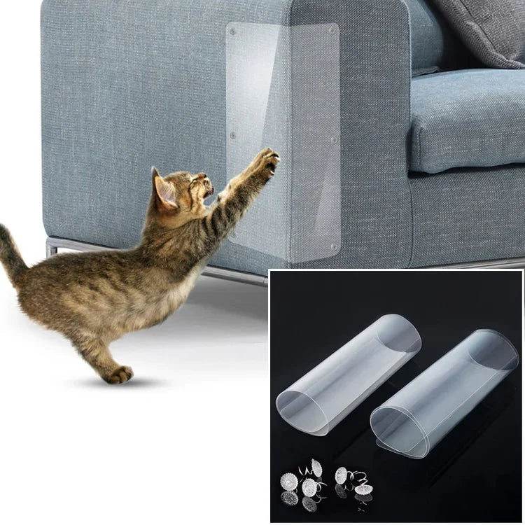 2 Stück/Packung Kratzschutz-PVC-Sofaaufkleber für Katzen, Größe: 30 x 45 cm