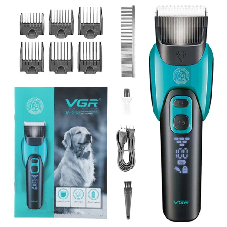 VGR V-208 Professioneller elektrischer Haarschneider für Haustiere, V-208 (Blau), V-208 (Rot)