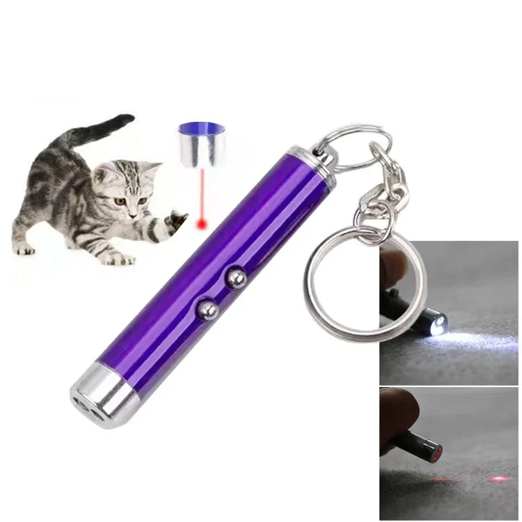 LED-Laserstift mit roter Spitze, lustige Katze