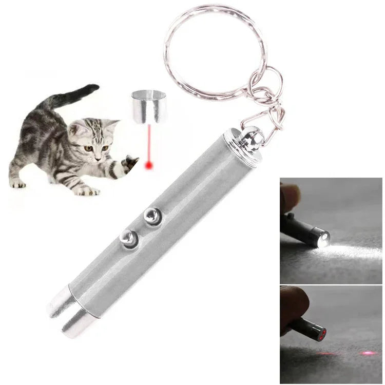 LED-Laserstift mit roter Spitze, lustige Katze