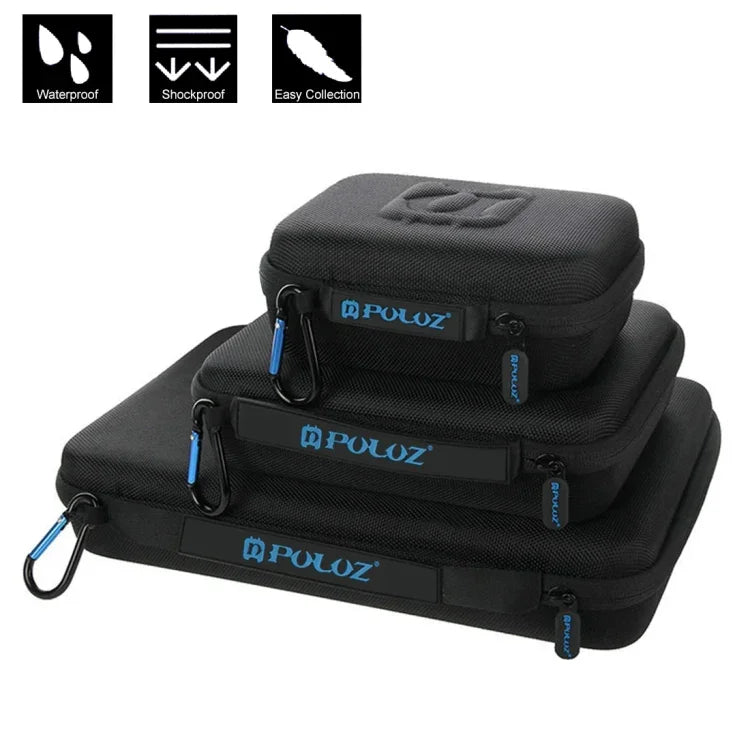 PULUZ Wasserdichte Tragetasche und Reisetasche für GoPro, Insta360, DJI und anderes Action-Kamera-Zubehör, Größe L: 32 cm x 22 cm x 7 cm, für GoPro, Größe L: 32 cm x 22 cm x 7 cm