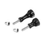 PULUZ CNC-gefräster Aluminium-Daumenknopf mit Edelstahl-Schraubenmuttern-Set für GoPro, Insta360, DJI und andere Action-Kameras, 2 schwarze Schrauben (Aluminium), 2 goldene Schrauben (Aluminium), 2 blaue Schrauben (Aluminium), 2 rote Schrauben (Aluminium)