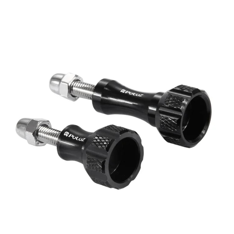 PULUZ CNC-gefräster Aluminium-Daumenknopf mit Edelstahl-Schraubenmuttern-Set für GoPro, Insta360, DJI und andere Action-Kameras, 2 schwarze Schrauben (Aluminium), 2 goldene Schrauben (Aluminium), 2 blaue Schrauben (Aluminium), 2 rote Schrauben (Aluminium)