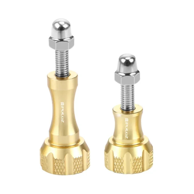 PULUZ CNC-gefräster Aluminium-Daumenknopf mit Edelstahl-Schraubenmuttern-Set für GoPro, Insta360, DJI und andere Action-Kameras, 2 schwarze Schrauben (Aluminium), 2 goldene Schrauben (Aluminium), 2 blaue Schrauben (Aluminium), 2 rote Schrauben (Aluminium)