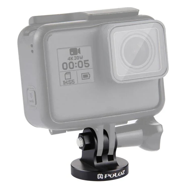 PULUZ 1/4-Zoll-Schraubgewinde-Stativhalterung CNC-Adapter für GoPro, Insta360, DJI und andere Action-Kameras, 1/4-Zoll-Schraubgewinde (Schwarz), 1/4-Zoll-Schraubgewinde (Gold), 1/4-Zoll-Schraubgewinde (Blau), 1/4-Zoll-Schraubgewinde (Rot)