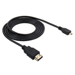 PULUZ Video 19-Pin HDMI-auf-Micro-HDMI-Kabel für GoPro Hero11 Black / HERO10 Black / HERO9 Black / 8 Black / 7 / 6 / 5 / 4 / 3+ / 3, Sony, LG, Panasonic, Canon, Nikon, Smartphones und Kameras, Länge: 1,5 m, HDMI-Kabel für GoPro