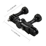 PULUZ CNC-gefräste Aluminium-Kugelgelenkhalterung mit 2 langen Schrauben für GoPro, Insta360, DJI und andere Action-Kameras, CN-Lagerbestand