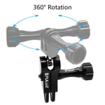 PULUZ CNC-gefräste Aluminium-Kugelgelenkhalterung mit 2 langen Schrauben für GoPro, Insta360, DJI und andere Action-Kameras, CN-Lagerbestand