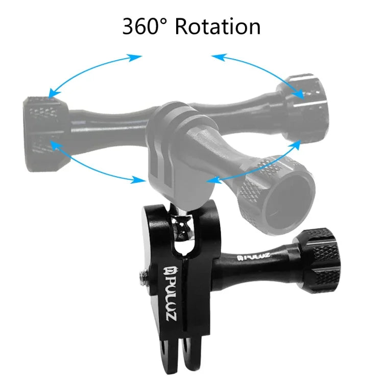 PULUZ CNC-gefräste Aluminium-Kugelgelenkhalterung mit 2 langen Schrauben für GoPro, Insta360, DJI und andere Action-Kameras, CN-Lagerbestand