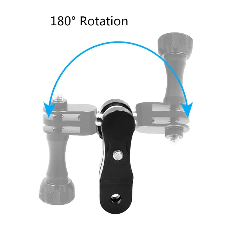 PULUZ CNC-gefräste Aluminium-Kugelgelenkhalterung mit 2 langen Schrauben für GoPro, Insta360, DJI und andere Action-Kameras, CN-Lagerbestand