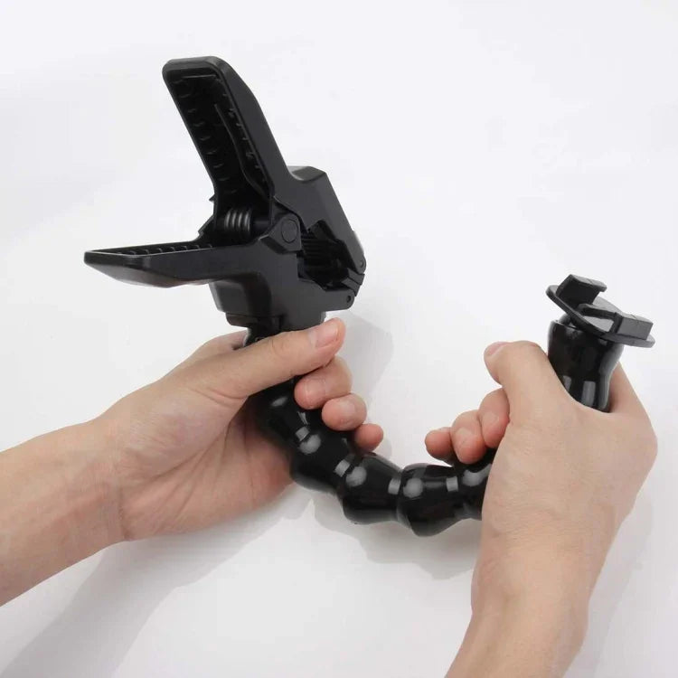 PULUZ Action Sports Cameras Jaws Flex Clamp Mount for GoPro, Insta360, DJI and Other Action Cameras, Jaws Mount