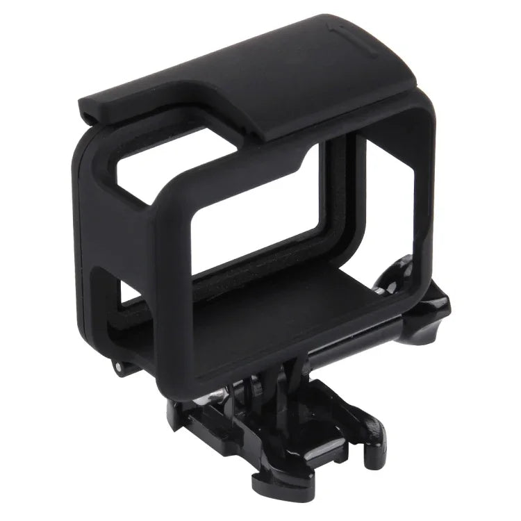 PULUZ ABS-Kunststoffgehäuse mit Rahmenhalterung, Schutzhülle, Sockel und langer Schraube für GoPro HERO (2018) /7 Schwarz /6 /5, für GoPro HERO6 /5