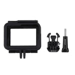 PULUZ ABS-Kunststoffgehäuse mit Rahmenhalterung, Schutzhülle, Sockel und langer Schraube für GoPro HERO (2018) /7 Schwarz /6 /5, für GoPro HERO6 /5