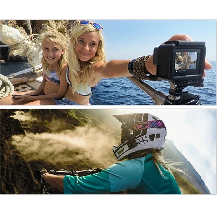PULUZ ABS-Kunststoffgehäuse mit Rahmenhalterung, Schutzhülle, Sockel und langer Schraube für GoPro HERO (2018) /7 Schwarz /6 /5, für GoPro HERO6 /5