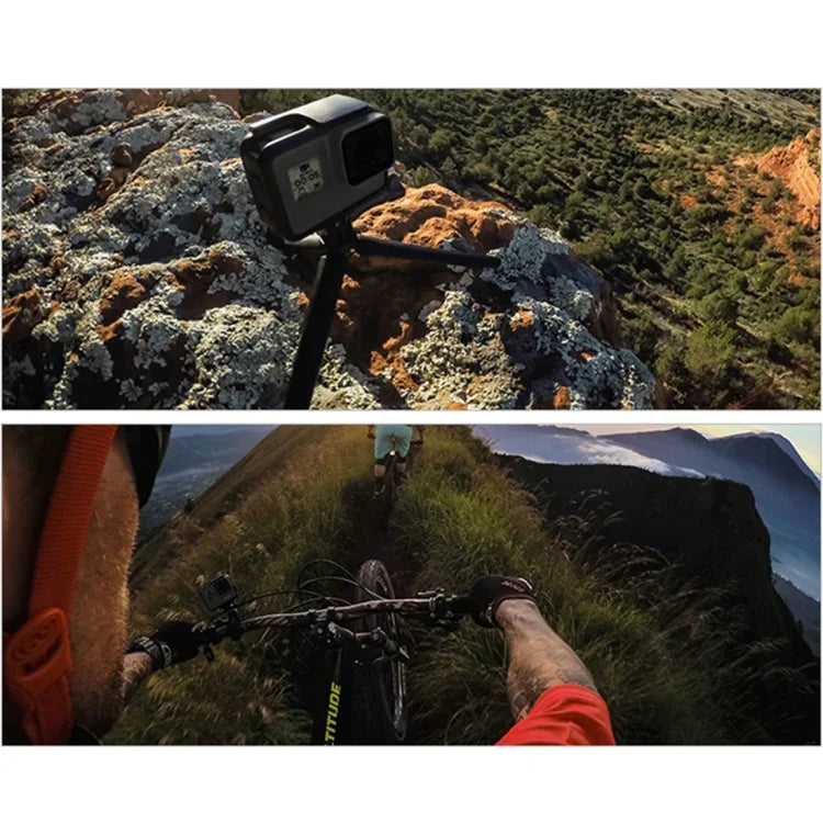 PULUZ ABS-Kunststoffgehäuse mit Rahmenhalterung, Schutzhülle, Sockel und langer Schraube für GoPro HERO (2018) /7 Schwarz /6 /5, für GoPro HERO6 /5