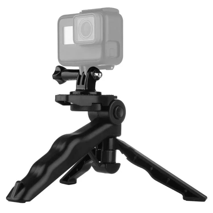 PULUZ Grip Faltbare Stativhalterung mit Adapter und Schrauben für GoPro, Insta360, DJI und andere Action-Kameras, max. Traglast: 2 kg