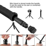 PULUZ 3-Way Grip Foldable Tripod Selfie-stick Extension Monopod for DJI, Insta360, GoPro and Other Action Cameras, Length: 20-58cm, Length: 20-58cm