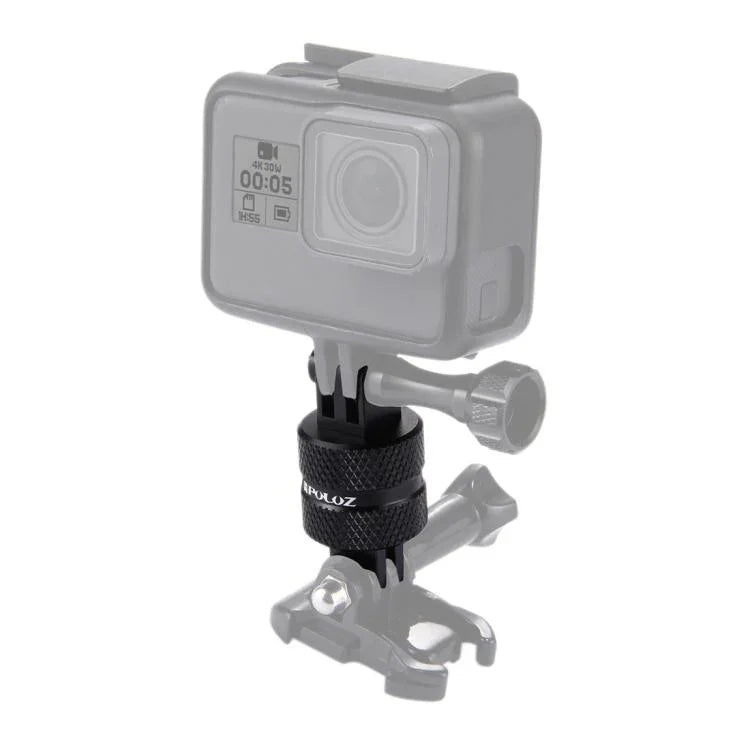 PULUZ 360 Degree Rotation CNC Swivel Pivot Extension Arm Tripod Mount for GoPro, Insta360, DJI and Other Action Cameras, Extension Adapter
