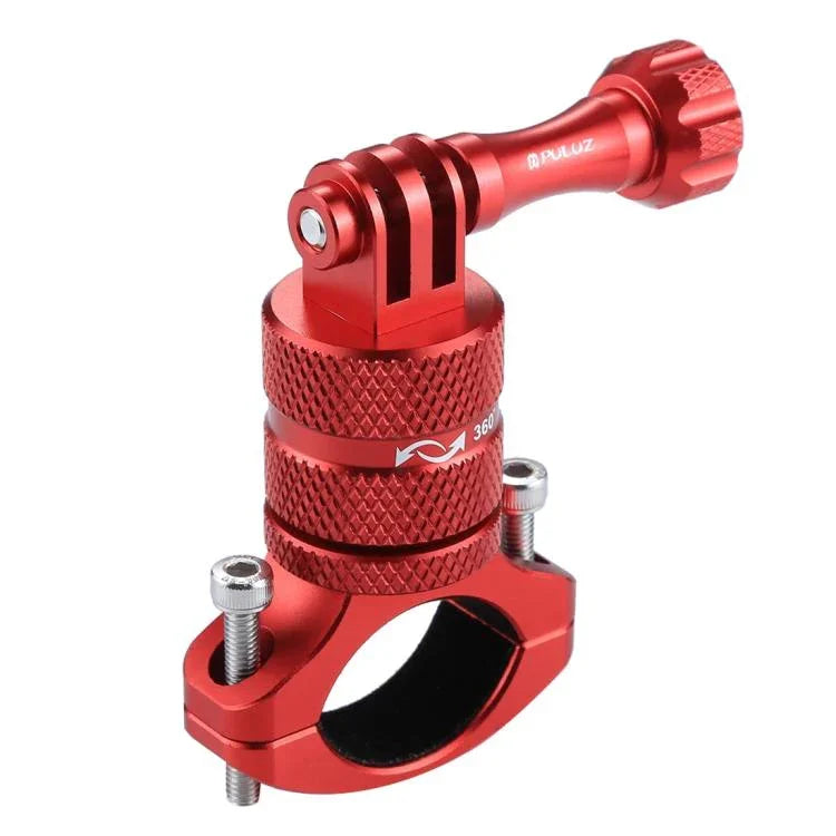 PULUZ 360° drehbare Fahrradlenkerhalterung aus Aluminium mit Schraube für GoPro, Insta360, DJI und andere Action-Kameras, China-Lager (Rot), China-Lager (Blau), Lenkerhalterung 1