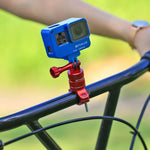 PULUZ 360° drehbare Fahrradlenkerhalterung aus Aluminium mit Schraube für GoPro, Insta360, DJI und andere Action-Kameras, China-Lager (Rot), China-Lager (Blau), Lenkerhalterung 1